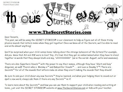 Secret Stories® Home School Connection— Sharing Reading & Phonics "Secrets" with Parents!