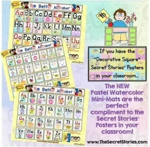 Better Alphabet™ Min-Mats for Student Reference/Folders | Secret Stories®