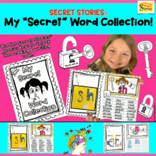 Secret Stories® Phonics Coloring, Drawing & Word Collecting Book for Reading
