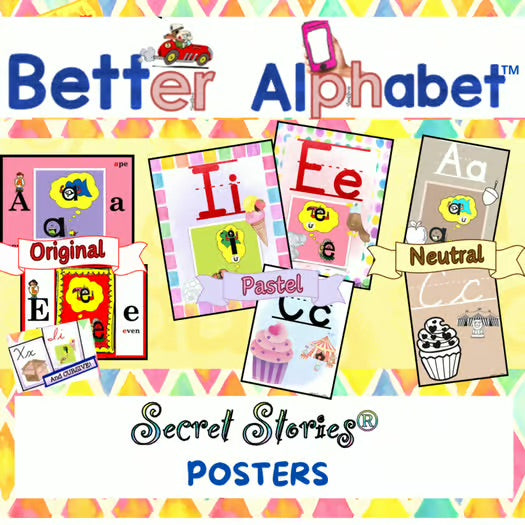 Better Alphabet™ Posters & Student Mini-Mats Bundle for ABCs | Secret Stories®
