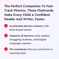 Decorative Bright Phonics Flashcards