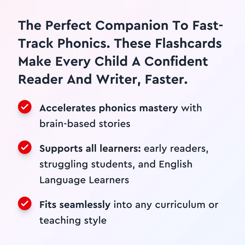 Decorative Bright Phonics Flashcards