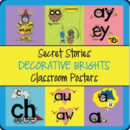 Secret Stories Decorative Brights poster set - classroom colorway swatch