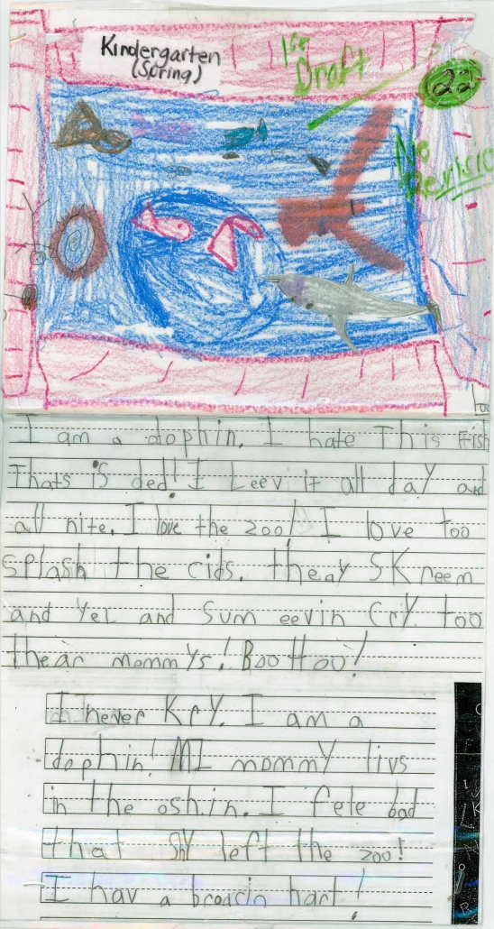 Kindergarten Writing Samples Kindergarten